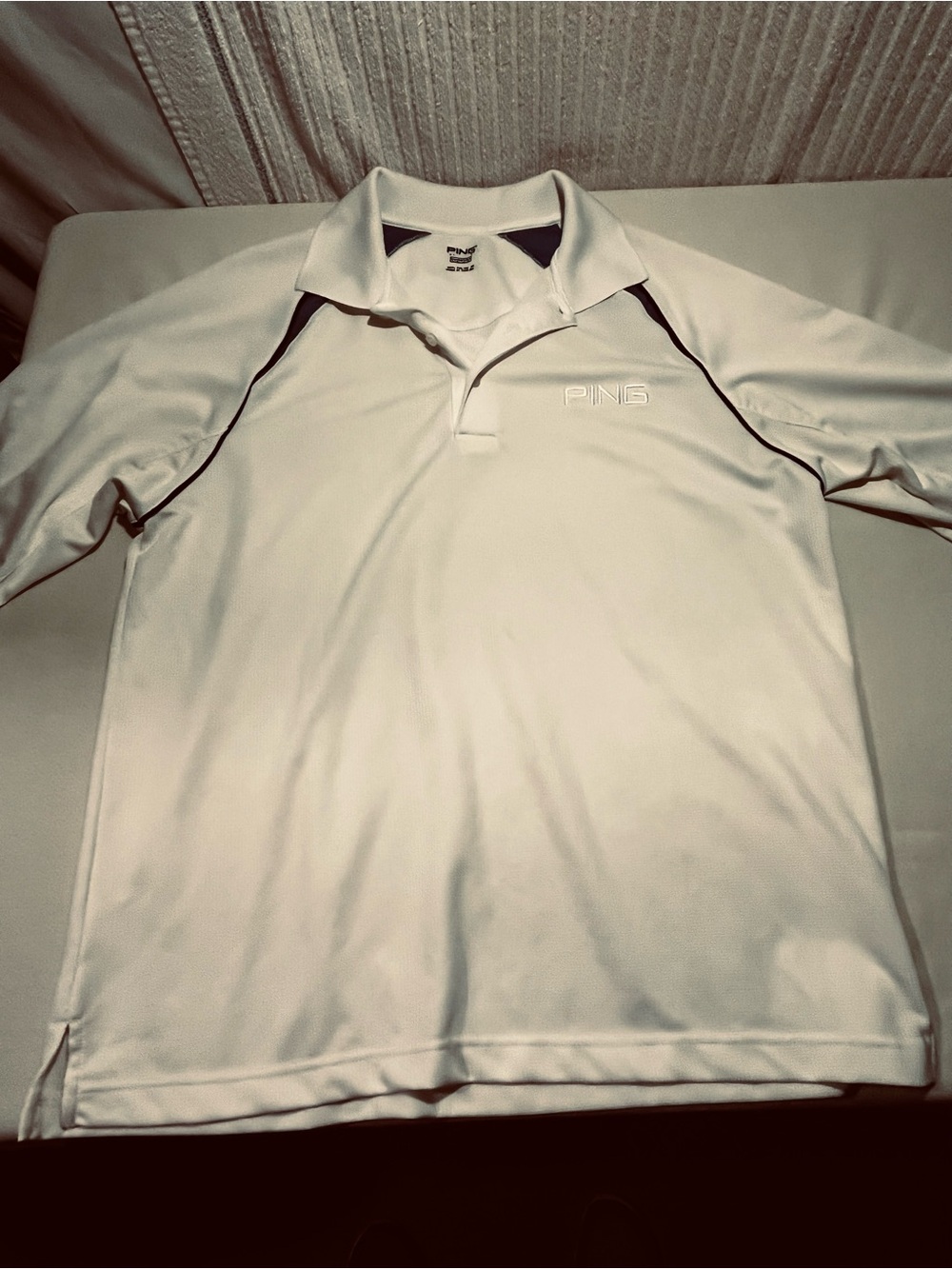 PING Performance Dynamics Men’s XL White Golf Polo Shirt Embroidered Logo